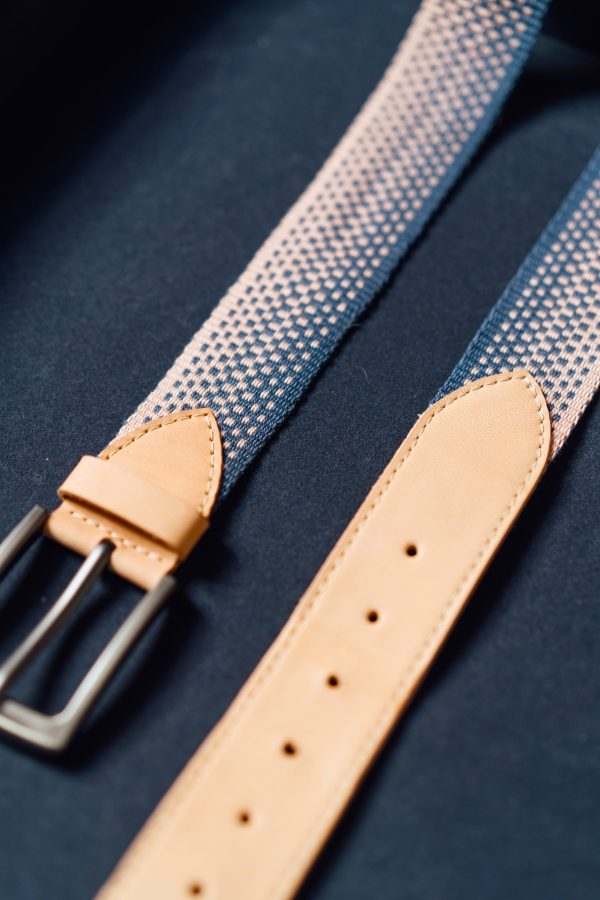 Handwoven Belt - Rose and Dark Blue