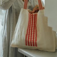 Handwoven Bag with Embroidery (SOLD) - Image 3