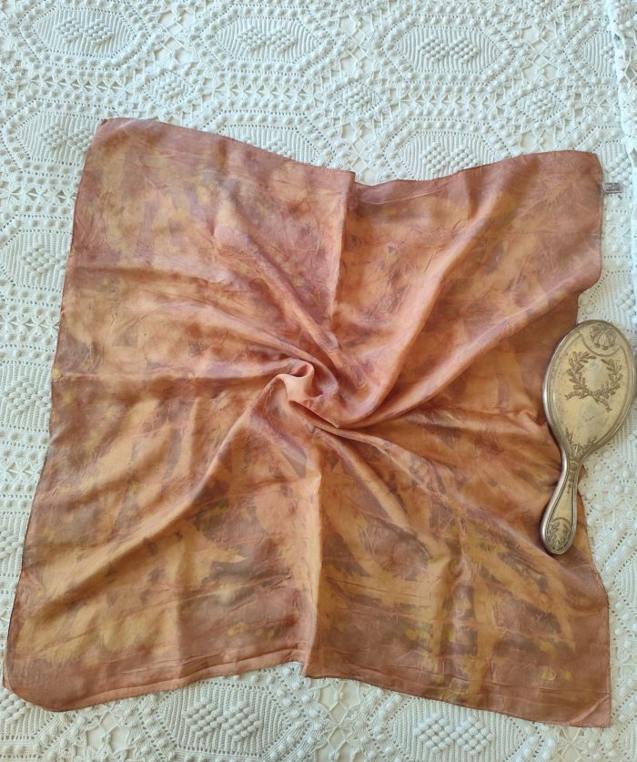 Silk scarf with natural dyes